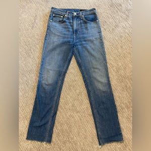 Rage & Bone High-Waisted Straight Leg Jeans, size 26